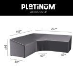Aerocover Lounge cover L/Trapeze - 255x255x90x65/90