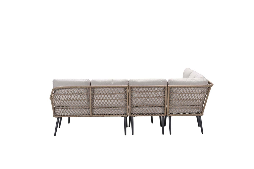 Allasio L/D hoekset 5-delig cb/rope natural PE/des.sand/VW