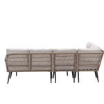 Allasio L/D hoekset 5-delig cb/rope natural PE/des.sand/VW