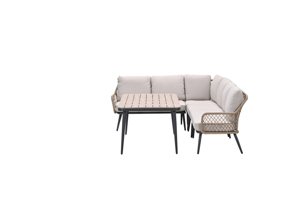 Allasio L/D hoekset 5-delig cb/rope natural PE/des.sand/VW