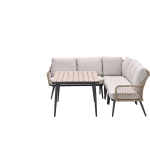 Allasio L/D hoekset 5-delig cb/rope natural PE/des.sand/VW