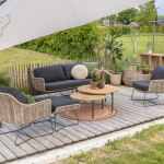 Belmond lounge stoel naturel, incl. 2 kussens