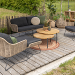 Belmond lounge stoel naturel, incl. 2 kussens