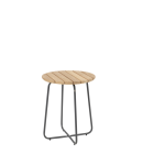 Biijzettafel Verdi Ø45x55 cm antraciet-teak