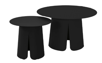 Bijzettafel set Oslo antraciet