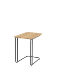 Bijzettafel Verdi 50x35 cm antraciet-teak