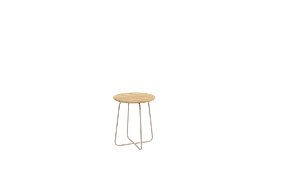 Bijzettafel Verdi Ø45x55 cm latte-teak