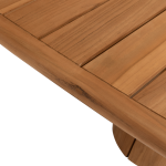 Capri teak tafelblad barrel-vorm - 280 x 110 cm.