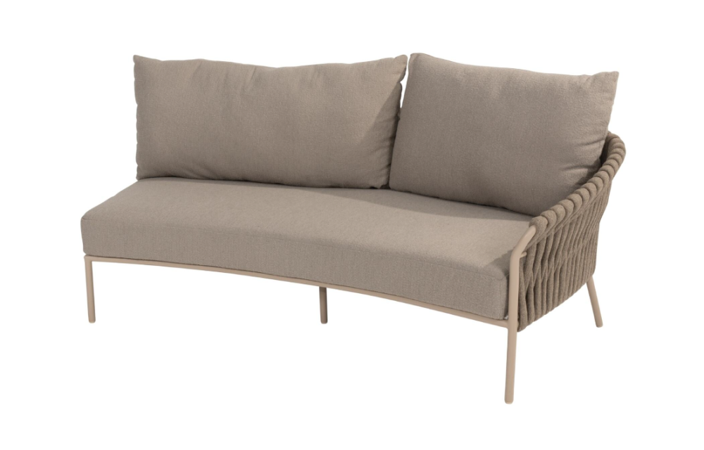 Comino modulaire 2-zits lounge bank, armleuning links incl. 3 kussens