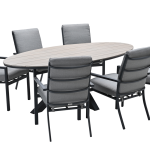 Dining stoel Sergio antraciet-lichtgrijs