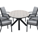 Dining stoel Sergio antraciet-lichtgrijs