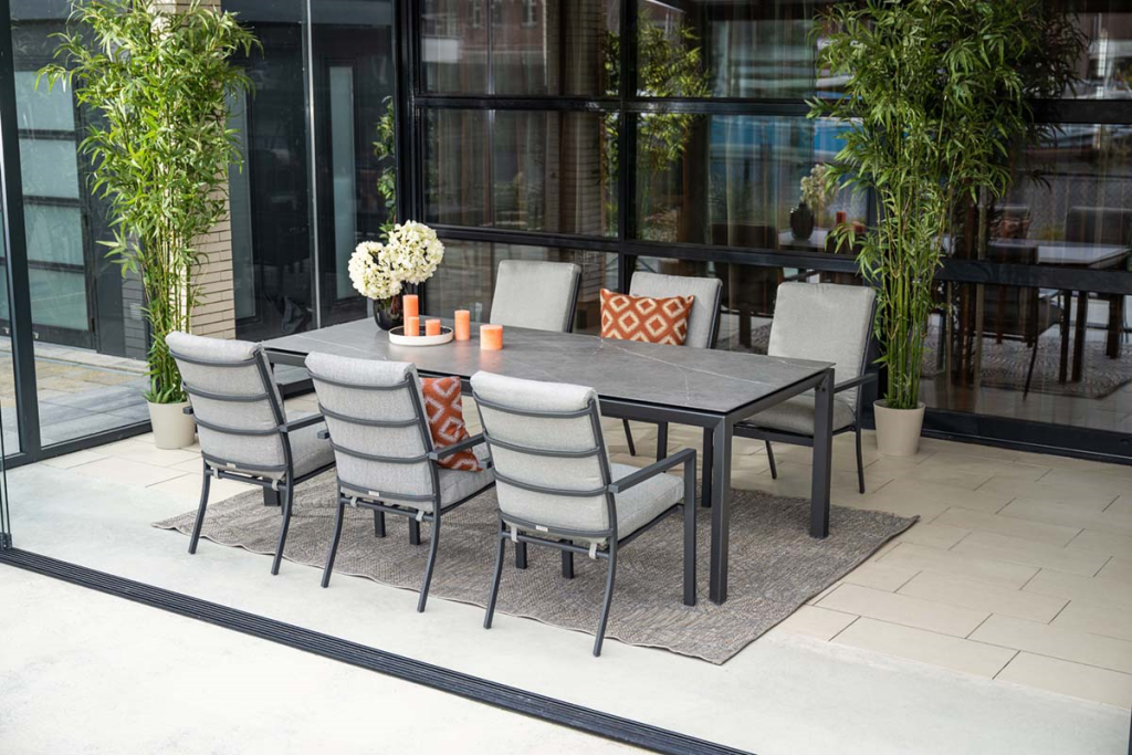 Dining stoel Sergio antraciet-lichtgrijs