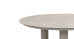 Dining tafel Donato latte Ø160 cm + Dining stoel Manitoba latte 7-dlg