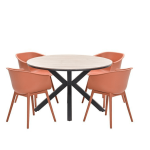 Dining tafel Edison Light Teak - Ø 122 cm