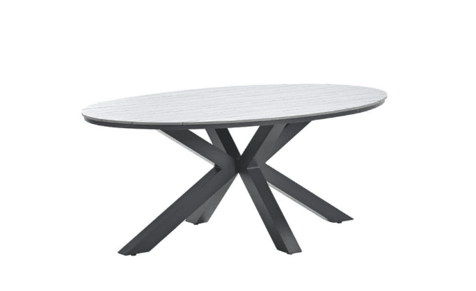 Dining tafel Edison ovaal Grey Teak - 180x115 cm