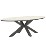 Dining tafel Edison ovaal Light teak - 220x115cm