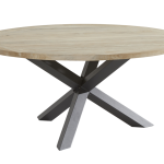 Dining tafel Louvre teak-aluminium - ø160 cm