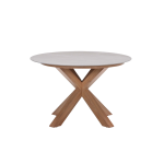 Dining tafel Lowland Centostone Napoli sand/teaklook - Ø120 cm