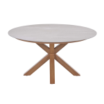 Dining tafel Lowland Centostone Napoli sand/teaklook - Ø150 cm
