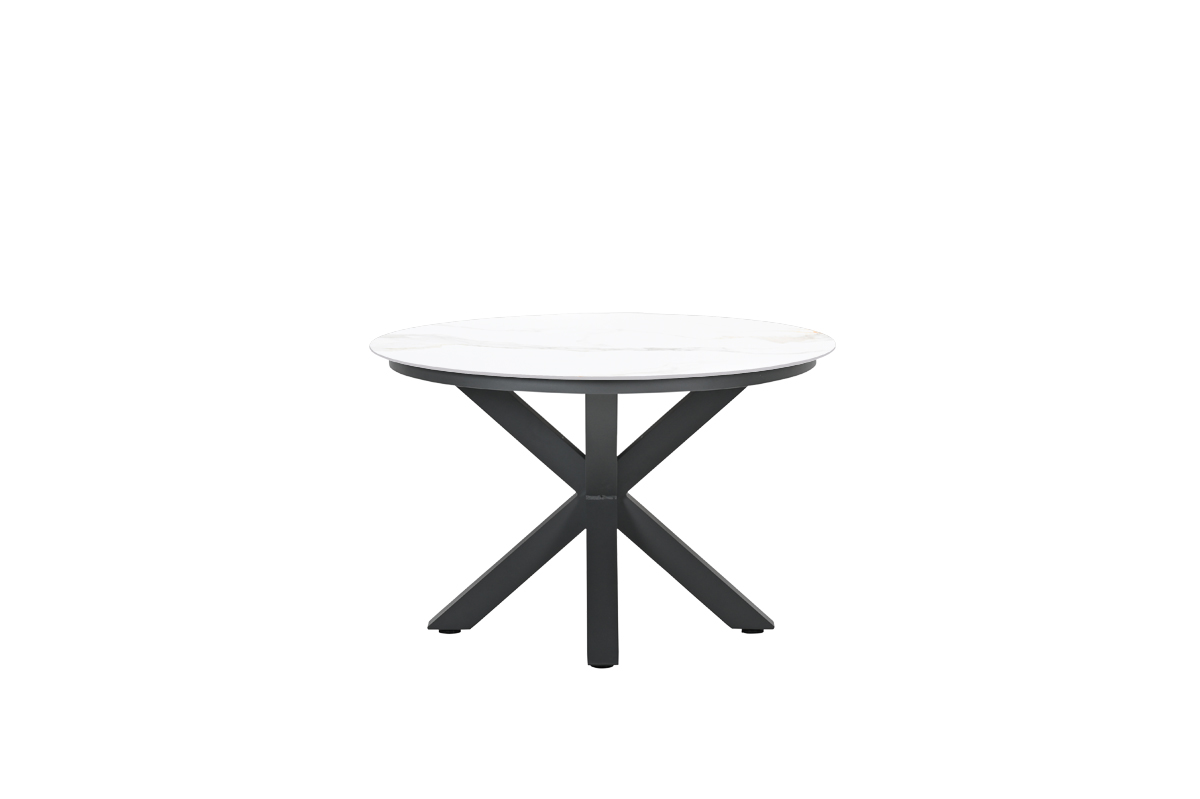 Dining tafel Lowland Centostone Venice white - Ø120 cm