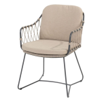 Dining tafel Manolo 240 cm antraciet + Dining stoel Prego