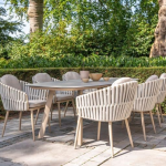 Dining tafel Manolo 240 cm latte + Dining stoel Eva