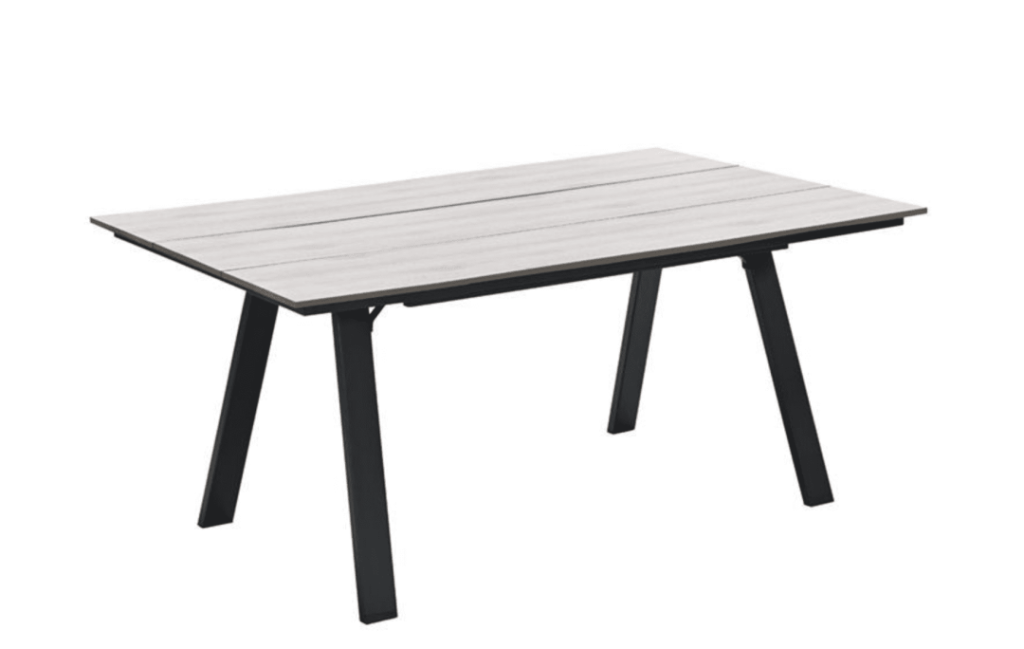 Nevada dining tafel 205x100 cm c. black/ light teak Vironwood