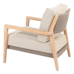 Julia lounge stoel brushed teak incl. 2 kussens