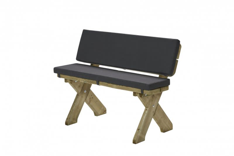 Kussen bank 120cm antraciet