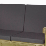 Kussen driezits antraciet