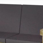 Kussen vierzits antraciet