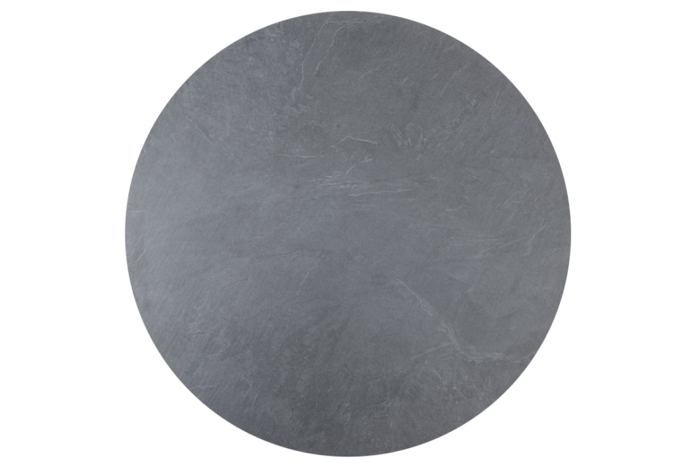 Locarno tafelblad HPL slate antraciet 130 cm. Ø