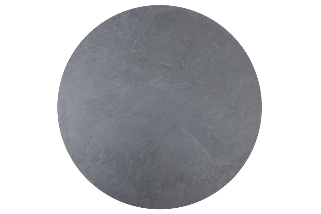 Locarno tafelblad HPL slate antraciet 130 cm. Ø