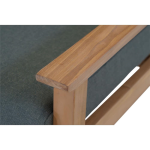 Loungestoel teak, incl. kussen