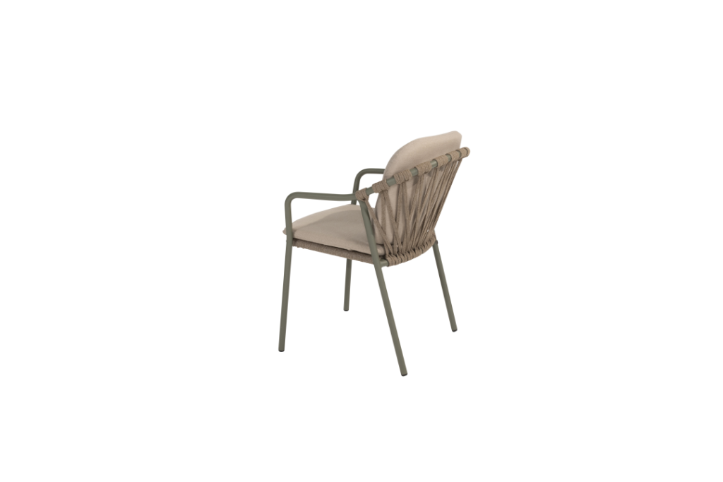 Manitoba stapelbare dining stoel olive incl. 2 kussens