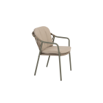 Manitoba stapelbare dining stoel olive incl. 2 kussens