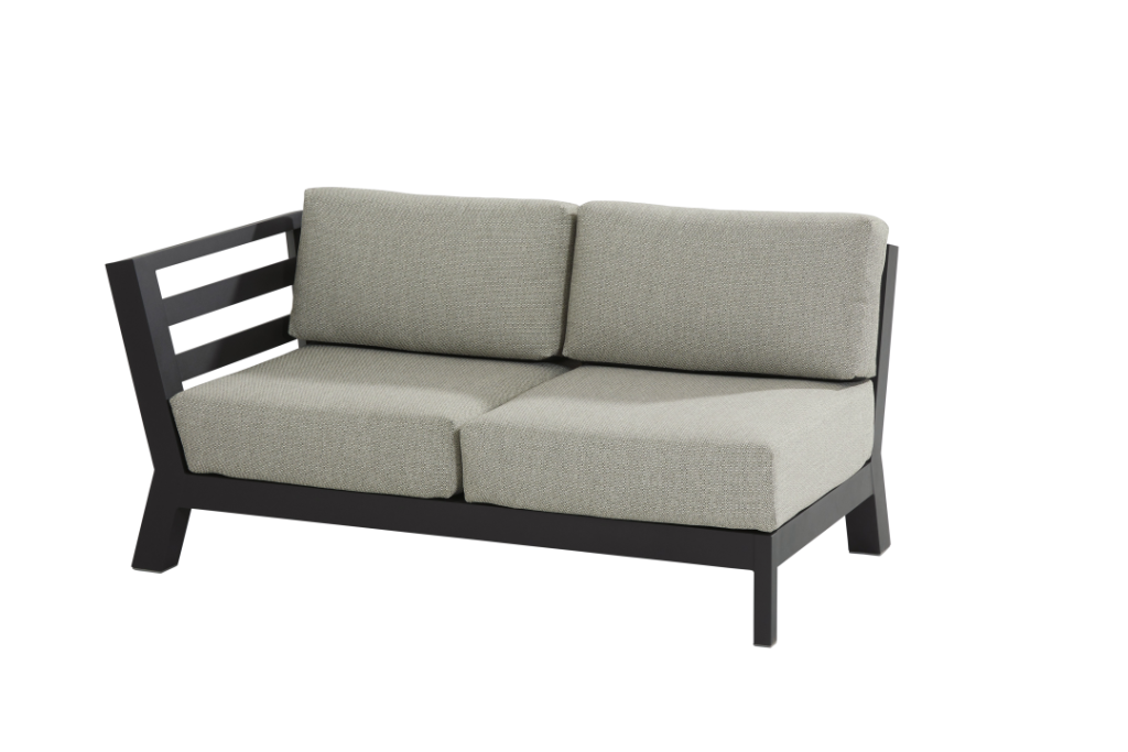 Meteoro modulaire 2-zits bank, armleuning rechts incl. 4 kussens