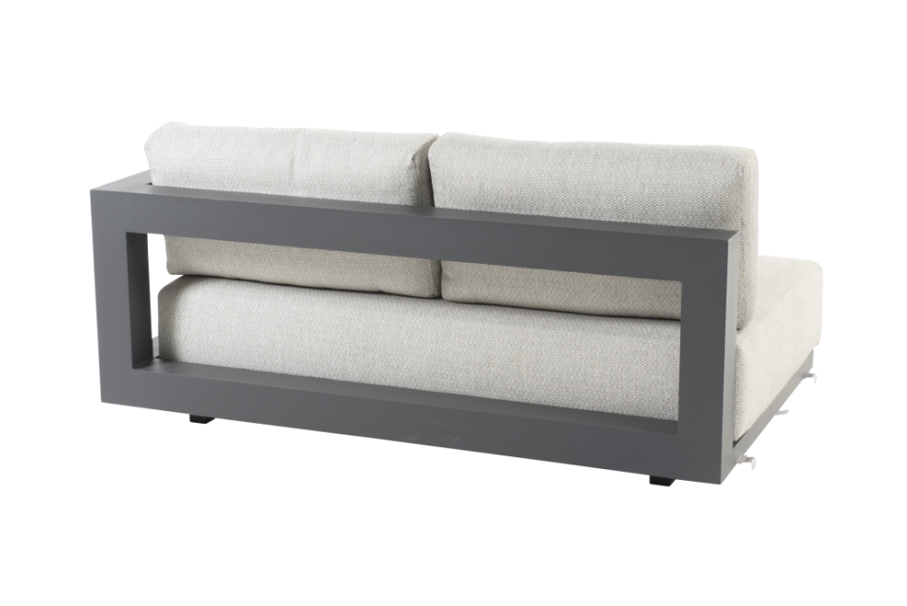 Metropolitan 2.5-zits lounge bank antraciet, armleuning links incl. 5 kussens