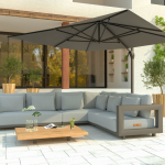 Metropolitan 2.5-zits lounge bank antraciet, armleuning links incl. 5 kussens