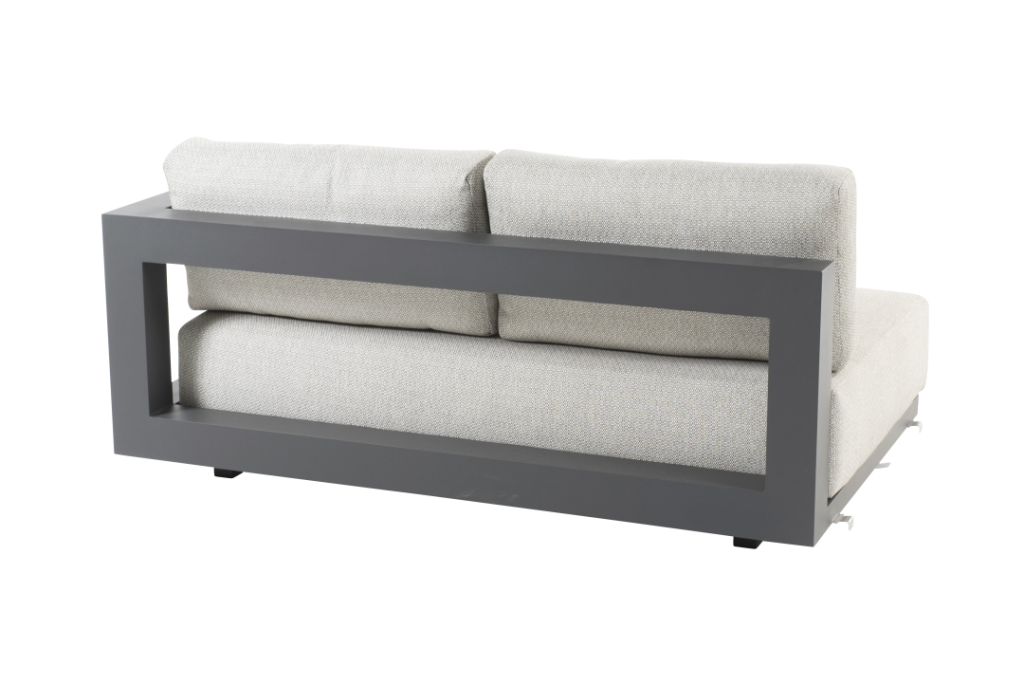 Metropolitan 2.5-zits lounge bank antraciet, armleuning rechts incl. 5 kussens