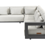Metropolitan 2.5-zits lounge bank antraciet, armleuning rechts incl. 5 kussens