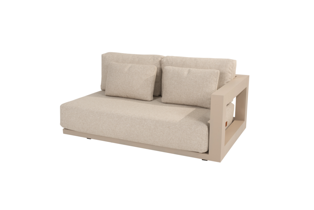 Metropolitan modulaire 2.5-zits lounge bank latte, armleuning links incl. 5 kussens