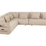 Metropolitan modulaire 2.5-zits lounge bank latte, armleuning rechts incl. 5 kussens