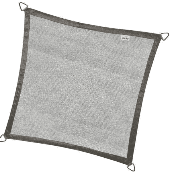 Nesling - Coolfit schaduwdoek vierkant, 360x360cm, Antraciet