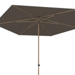Parasol Azzurro woodlook-antraciet Ø3 mtr