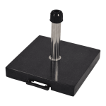 Parasolvoet 40kg graniet zwart met telescoop hendel