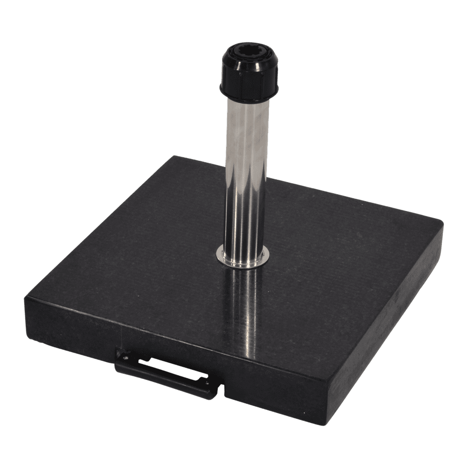 Parasolvoet 40kg graniet zwart met telescoop hendel