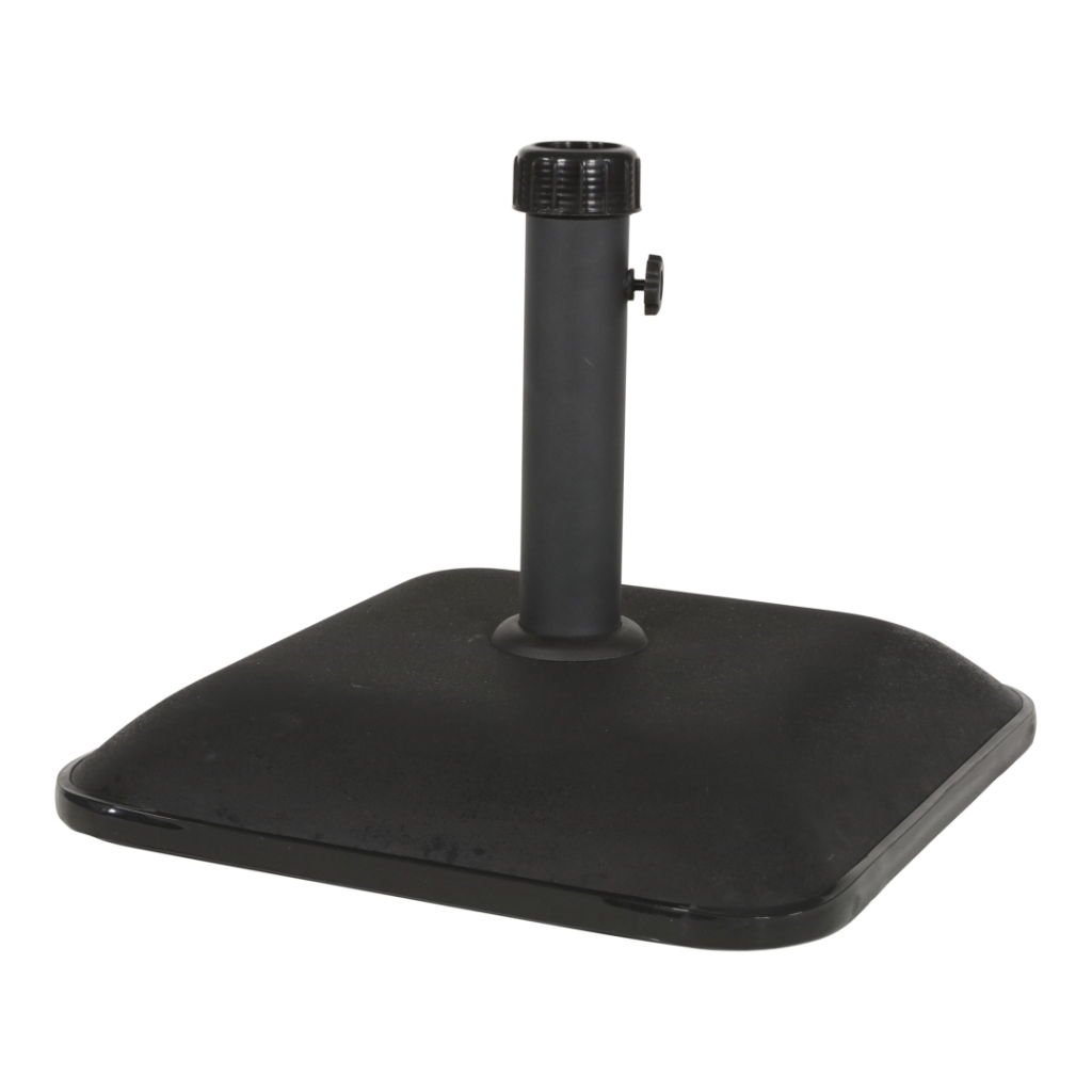 Parasolvoet vierkant beton 25kg zwart