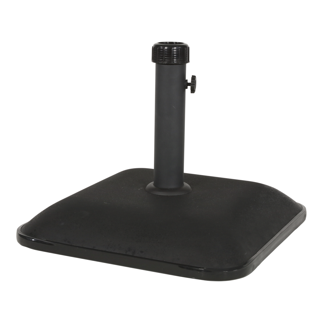 Parasolvoet vierkant beton 25kg zwart