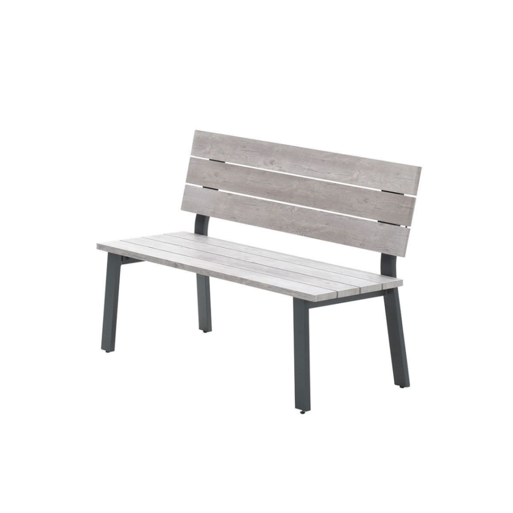 Parkbank Diva Grijs - 120 cm